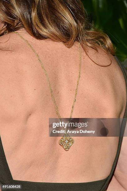 Allison Janney, necklace detail, attends the 7th Annual Club Tacori Riviera at The Roosevelt at Tropicana Bar at The Hollywood Roosevelt Hotel on...