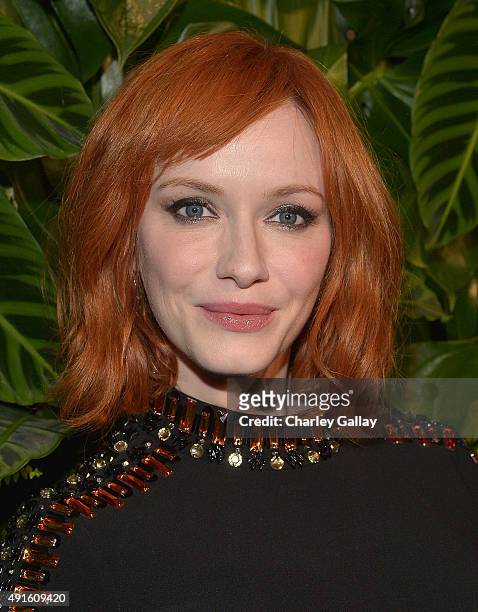 Christina Hendricks attends Tacori Presents Riviera At The Roosevelt at Tropicana Bar at The Hollywood Roosevelt Hotel on October 6, 2015 in...