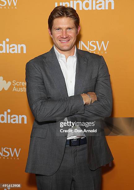 Shane Watson arrives ahead of the Australian premiere of unINDIAN on October 7, 2015 in Sydney, Australia.