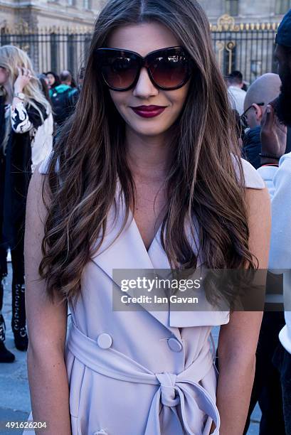 General view on Rue Rivoli as guests arrive before the Dior show during Paris Fashion Week - Womenswear Spring/Summer 2016 on October 2, 2015 in...