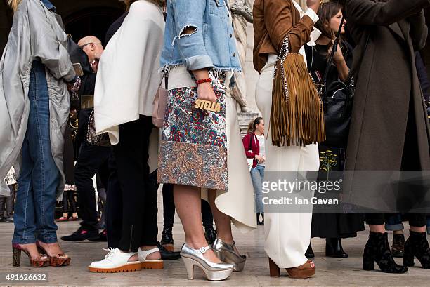 General view outside The Opera Garnier as guests arrive prior to the Stella McCartney show during Paris Fashion Week - Womenswear Spring/Summer 2016...