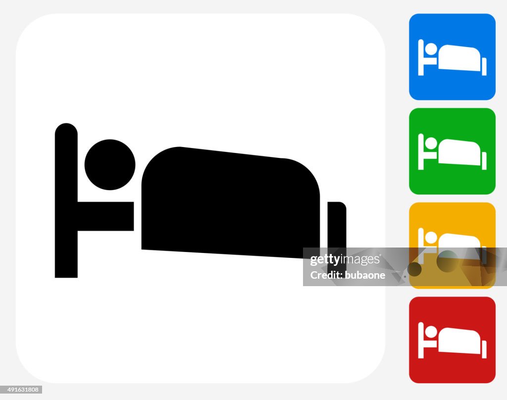 Sleeping Icon Flat Graphic Design