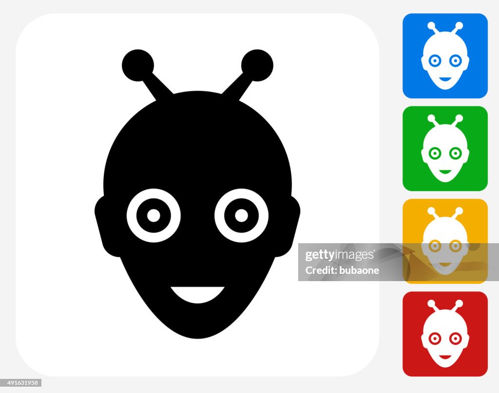 Robot Icon Flat Graphic Designs Icon Flat Graphic Design
