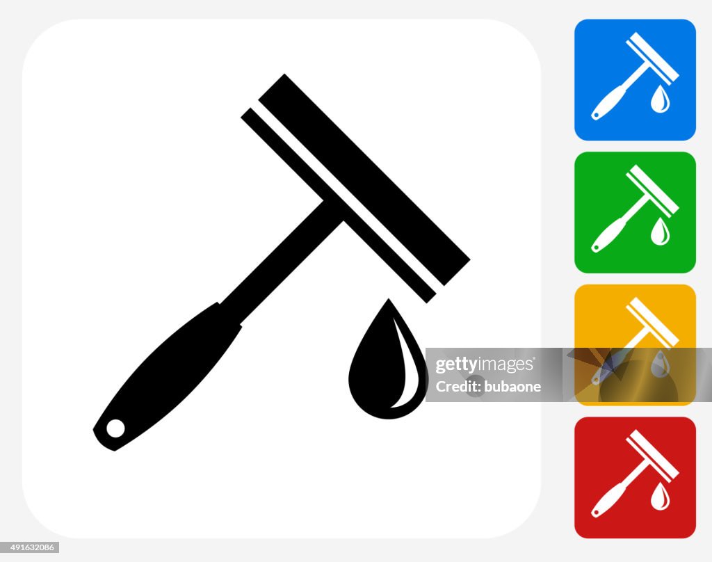 Window Wiper Icon Flat Graphic Design