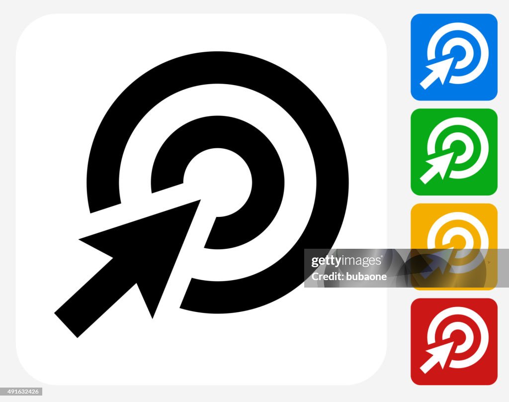 Target Cursor Icon Flat Graphic Design