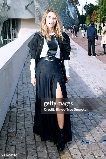 Alexandra Golovanoff attends the Louis Vuitton show as part of the Paris Fashion Week Womenswear Spring/Summer 2016. Held at Fondation Louis Vuitton...