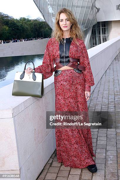 Alexia Niedzielski attends the Louis Vuitton show as part of the Paris Fashion Week Womenswear Spring/Summer 2016. Held at Fondation Louis Vuitton on...