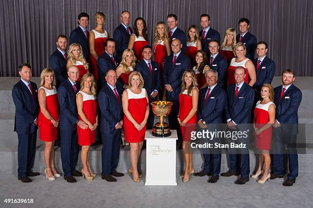 Members of Team USA and their wives and girlfriends, Bubba and Angie Watson, Matt and Sybi Kuchar, Erin and Jimmy Walker, Tahnee and Chris Kirk,...