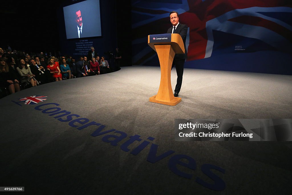 David Cameron Addresses The 2015 Conservative Party Autumn Conference