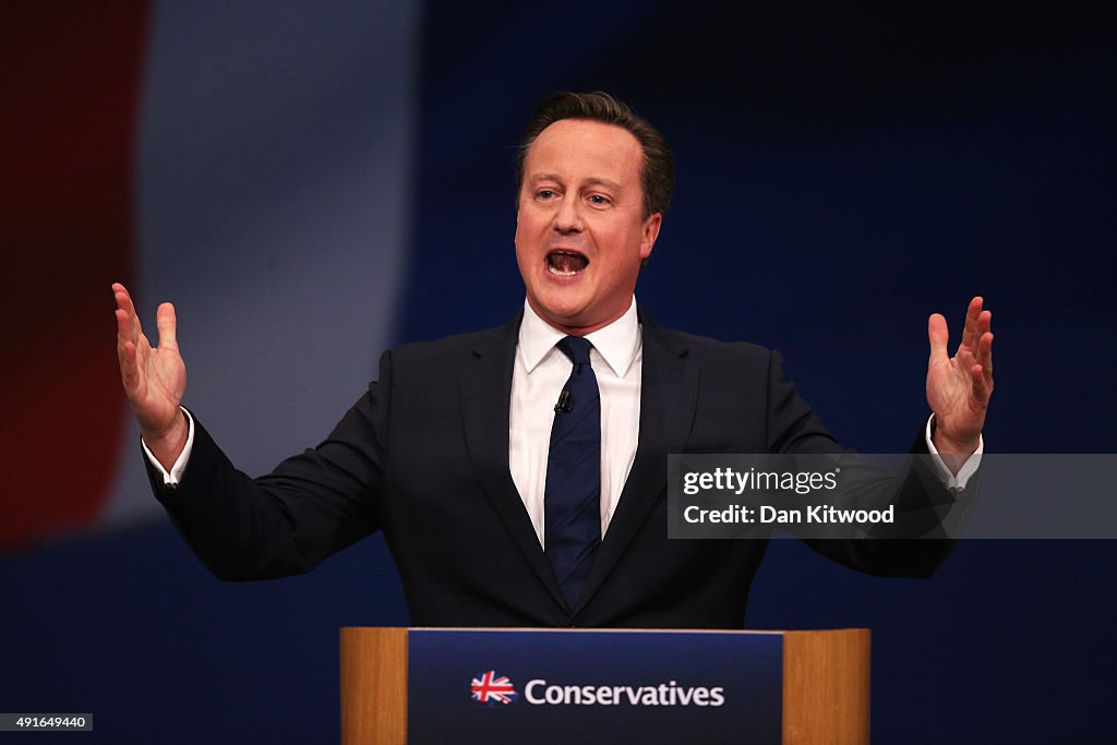 David Cameron Addresses The 2015 Conservative Party Autumn Conference