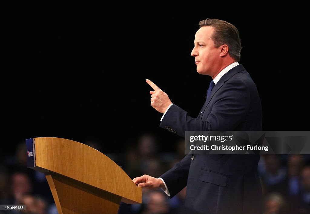David Cameron Addresses The 2015 Conservative Party Autumn Conference