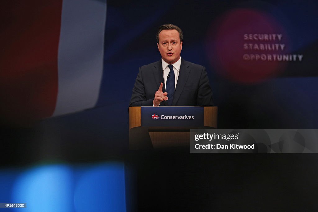 David Cameron Addresses The 2015 Conservative Party Autumn Conference