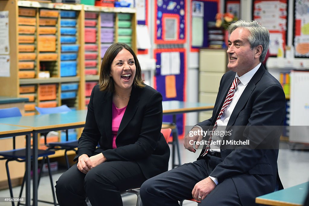 Scottish Labour Leader Joins Pupils For A School Cookery Lesson