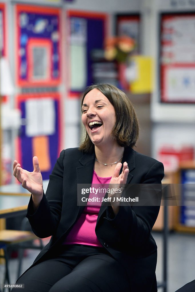 Scottish Labour Leader Joins Pupils For A School Cookery Lesson