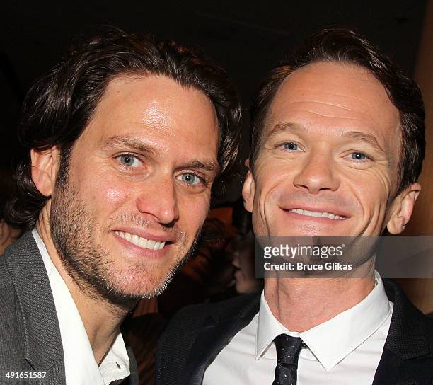 Steven Pasquale and Neil Patrick Harris pose at the 80th Annual Drama League Awards Ceremony and Luncheon at The Marriot Marquis Times Square on May...