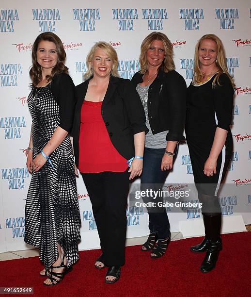 Television personalities Robyn Brown, Janelle Brown Meri Brown and Christine Brown from "Sister Wives" arrive at the grand opening of the show "Mamma...