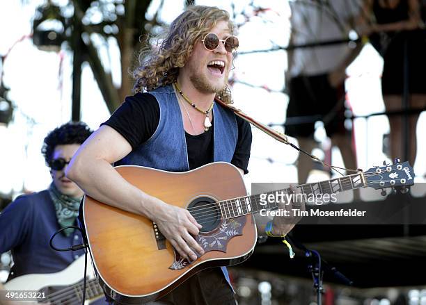 Allen Stone performs during the 2014 Hangout Music Festival at Hangout Beach on May 16, 2014 in Gulf Shores, Alabama.