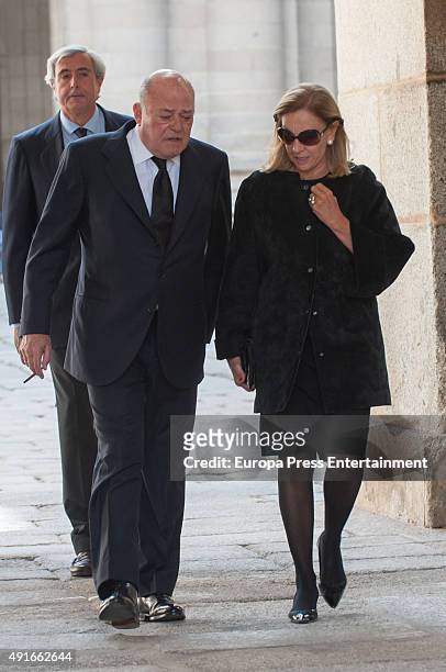 Juan Abello attends the funeral chapel for Carlos de Borbon Dos Sicilias, second cousin of King Juan Carlos, and Duke of Calabria, at el Escorial on...
