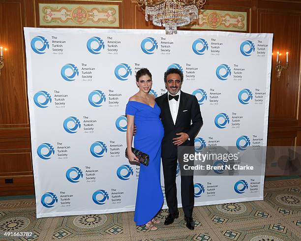 Alida Boer and Founder/CEO of Chobani and event honoree Hamdi Ulukaya attend The 2015 American Turkish Society Gala held at The Pierre Hotel on...