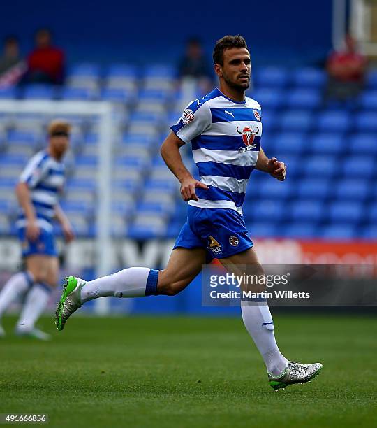 Orlando Sa of Reading during the Sky Bet Championship match between Reading and Middlesbrough at Madejski Stadium on October 3, 2015 in Reading,...