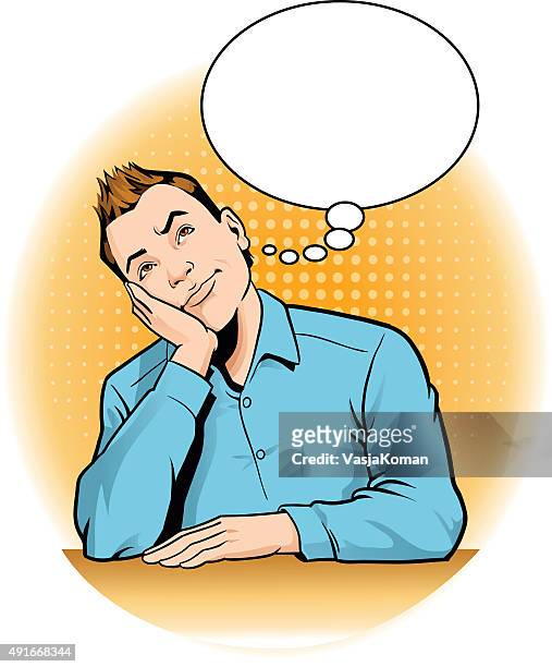 Young Man Daydreaming Thinking High-Res Vector Graphic - Getty Images