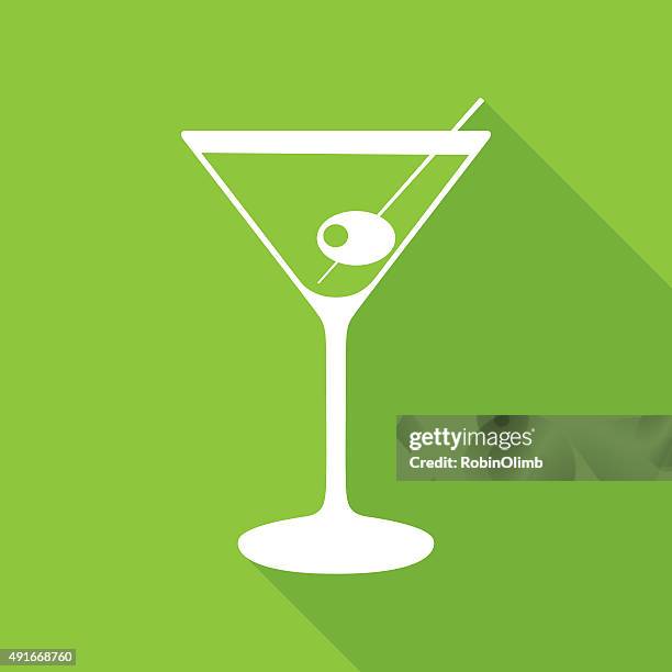 ilustrações, clipart, desenhos animados e ícones de martine ícone verde - martini
