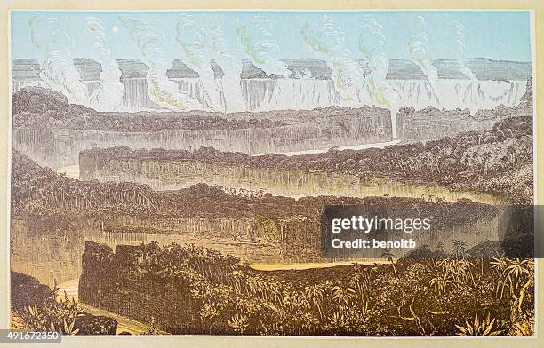 victoria falls - victoria falls zimbabwe stock illustrations