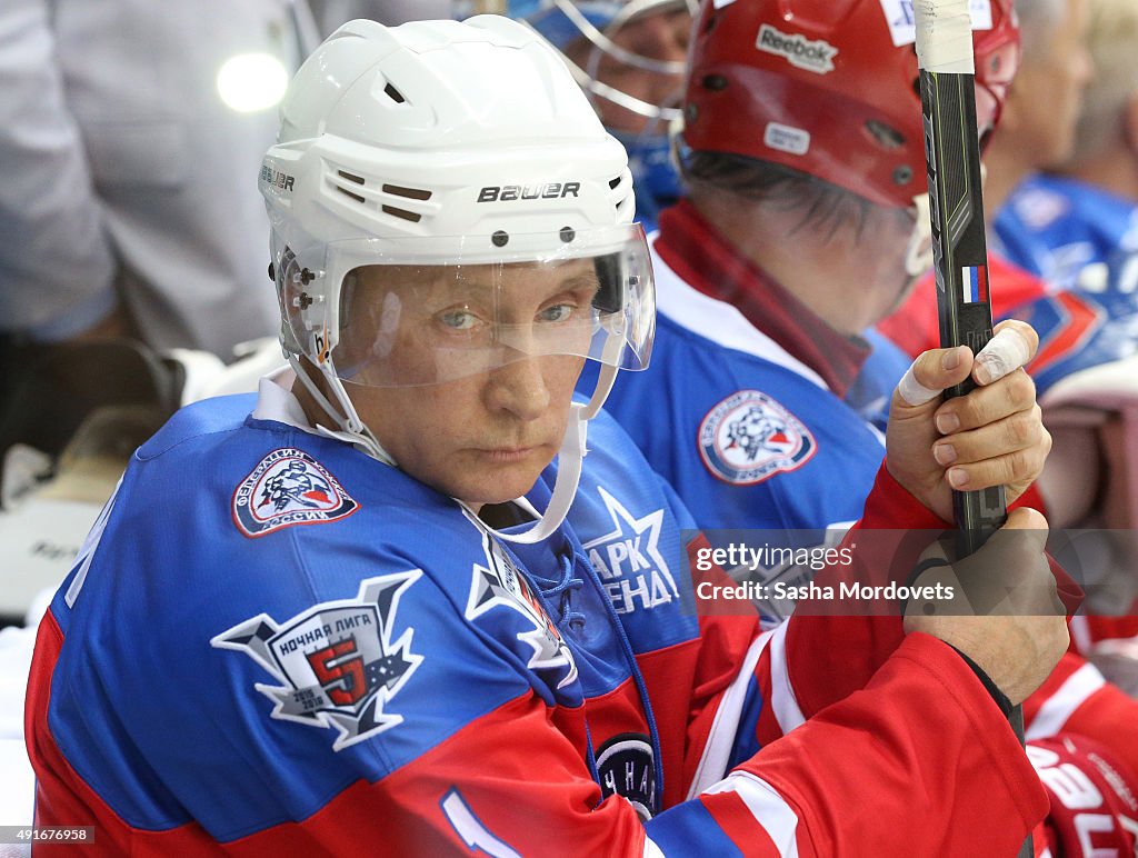 Vladimir Putin Plays Ice Hockey On His 63rd Birthday