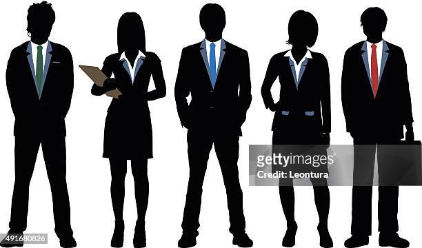 highly detailed business people - general director stock illustrations