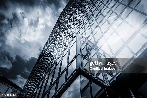 corporate buildings of hong kong - riverbank stock pictures, royalty-free photos & images