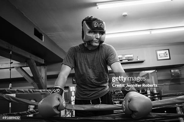 Canadian politician and the leader of the Liberal Party of Canada, Justin Trudeau is photographed for The Globe and Mail on September 2, 2015 in...