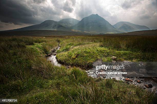 rays of light - glencoe schotland stockfoto's en -beelden