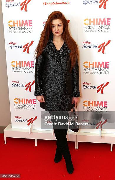 Nicola Roberts attends the Special K Bring Colour Back launch at The Hospital Club on October 7, 2015 in London, England.