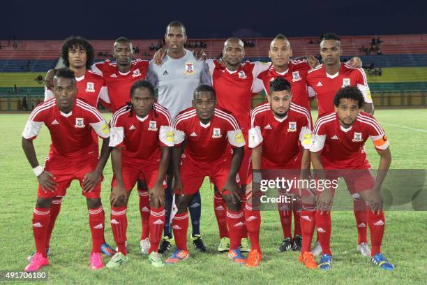 Mauritius national football team Francis Rasolofonirina, Fabien Pithia, Christopher L'Enclume, Kevin Bru and Jonathan Bru and Kevin Perticot, Louis...