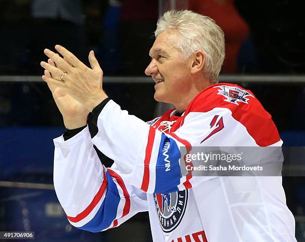 Russian billionaire and businessman Gennady Timchenko attends an ice hockey match of the Night Hockey League on October 7, 2015 in Sochi, Russia....