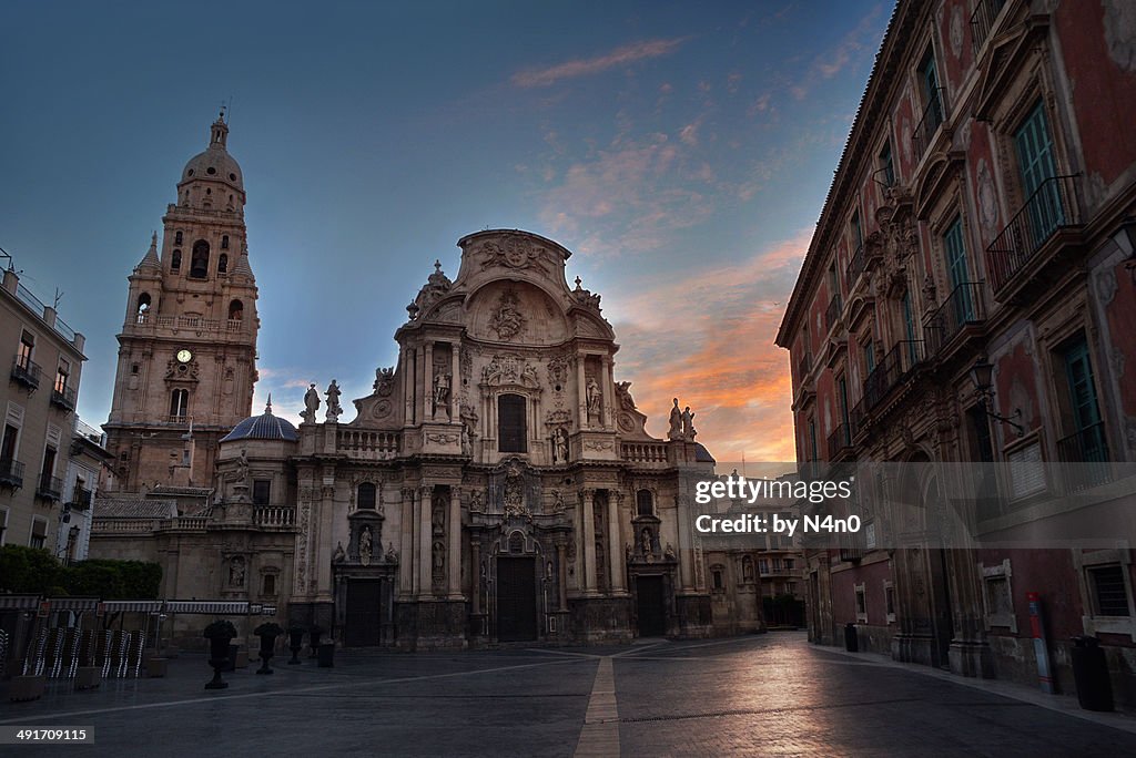 Sunrise Cathedral of Murcia