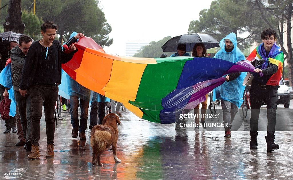 ALBANIA-HOMOSEXUALITY-RIGHTS-DEMO