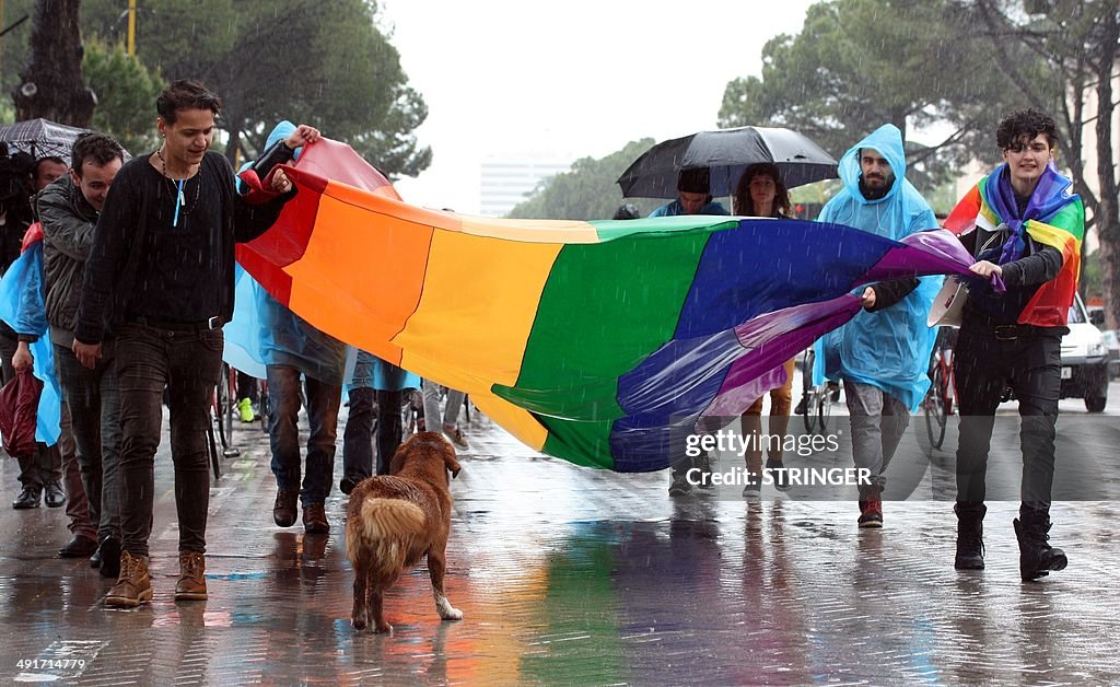 ALBANIA-HOMOSEXUALITY-RIGHTS-DEMO
