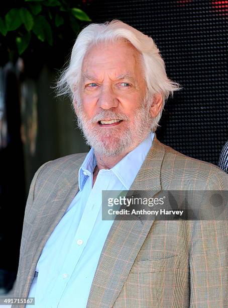 Donald Sutherland attends "The Hunger Games: Mockingjay Part 1" Photocall - at the 67th Annual Cannes Film Festival on May 17, 2014 in Cannes, France.