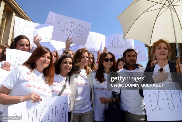 French actress and author Charlotte Valandrey, French actress and author Saida Jawad, former French first lady Valerie Trierweiler, French actress...