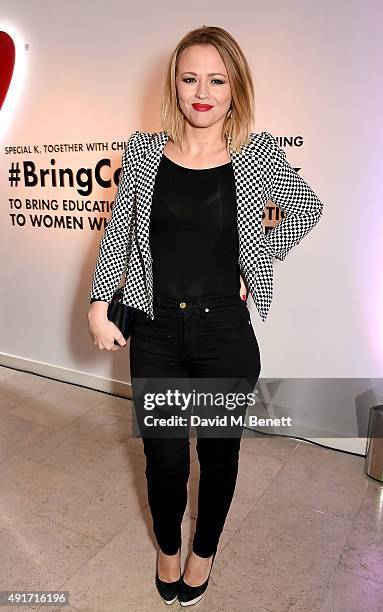 Kimberley Walsh attends the Special K Bring Colour Back launch at The Hospital Club on October 7, 2015 in London, England.