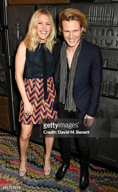 Ellie Goulding and Dougie Poynter attend the Special K Bring Colour Back launch at The Hospital Club on October 7, 2015 in London, England.