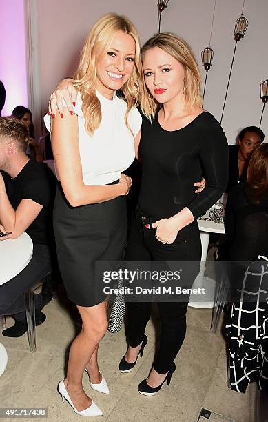 Tess Daly and Kimberley Walsh attend the Special K Bring Colour Back launch at The Hospital Club on October 7, 2015 in London, England.