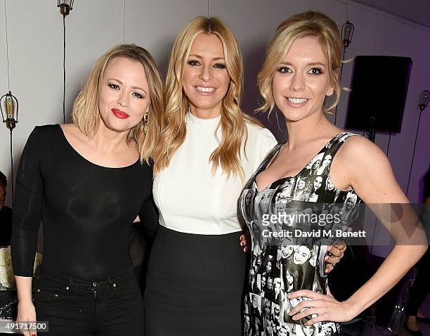 Kimberley Walsh, Tess Daly and Rachel Riley attend the Special K Bring Colour Back launch at The Hospital Club on October 7, 2015 in London, England.