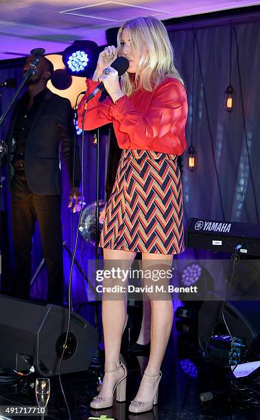 Ellie Goulding performs at the Special K Bring Colour Back launch at The Hospital Club on October 7, 2015 in London, England.