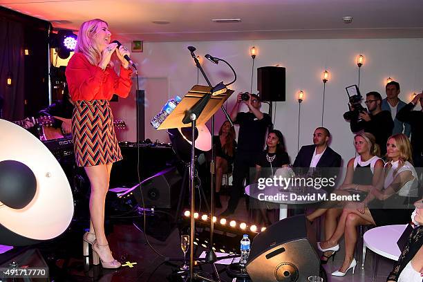 Ellie Goulding performs at the Special K Bring Colour Back launch at The Hospital Club on October 7, 2015 in London, England.