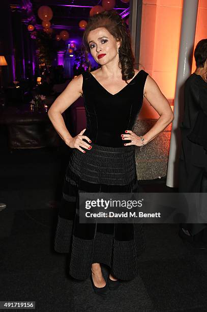 Helena Bonham Carter attends the after party for "Suffragette" on the opening night of the BFI London Film Festival at Old Billingsgate Market on...