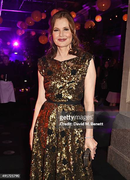 Geena Davis attends the after party for "Suffragette" on the opening night of the BFI London Film Festival at Old Billingsgate Market on October 7,...