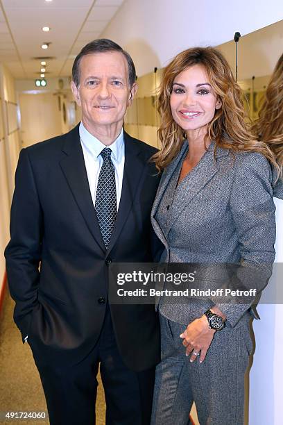 Actors Francis Huster and Ingrid Chauvin present the Theater Play 'Avanti !', performed at 'Theatre des Bouffes Parisiens', during the 'Vivement...