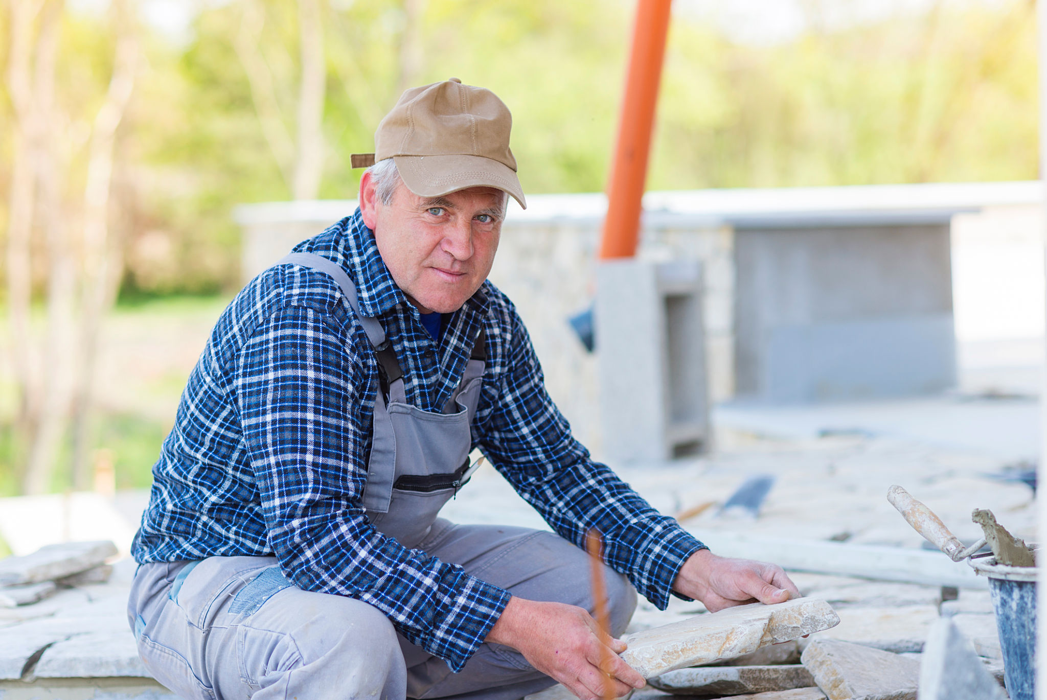 stone installation process